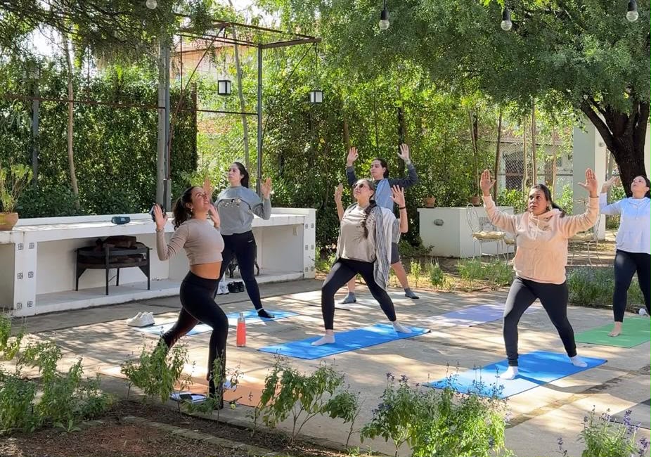 Florencia teaching yoga
